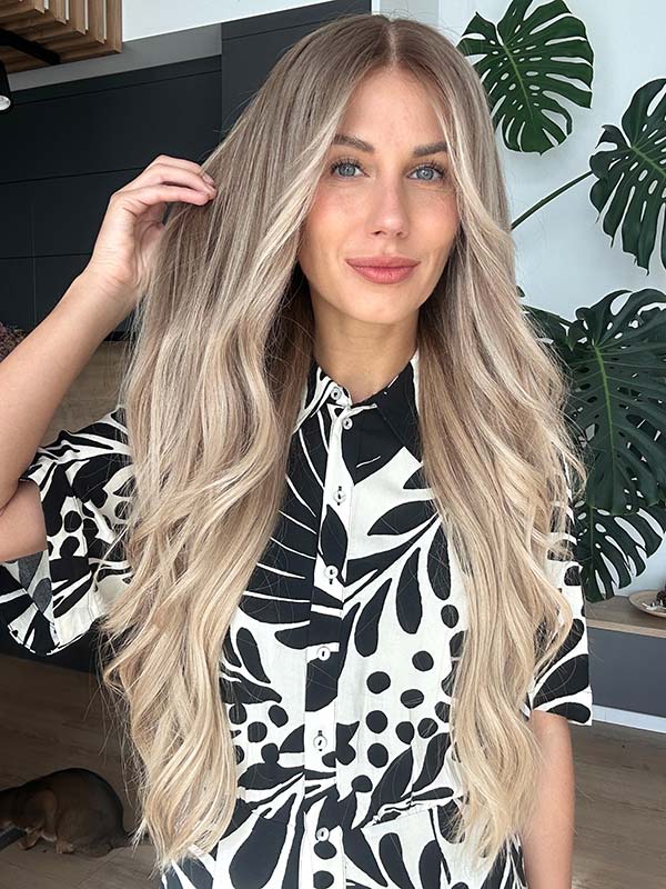 Face framing glueless wig GIGI HADID extremely long 1