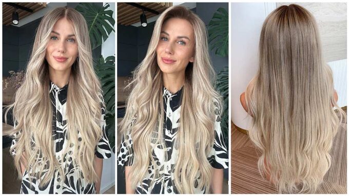 Face framing glueless wig GIGI HADID extremely long grid