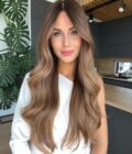 Natural looking lace front wig in color "SOFIA VERGARA" (extremely long)