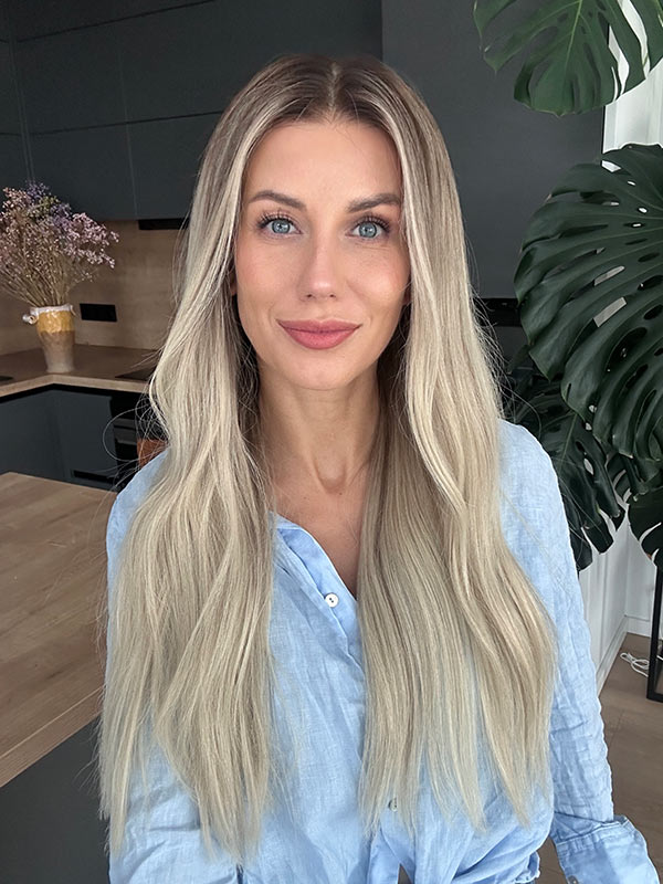 ash blonde wig CIARA long 1b