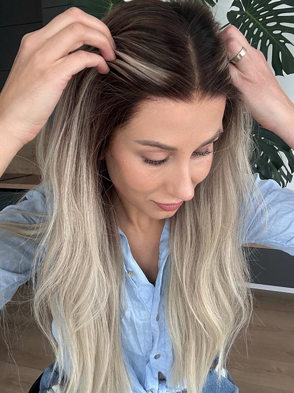 ash blonde wig CIARA long 6b