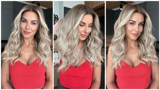 Ash blonde wig in color "CIARA" (mid-length)