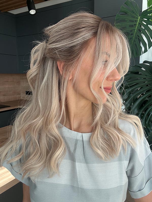 blonde balayage wig khloe kardashian mid-length 13