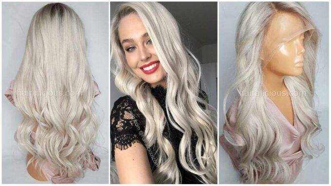 Long blonde wig in color "KIM K" (extremely long)