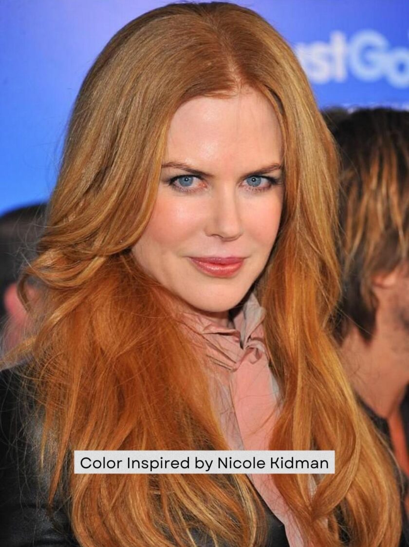 Copper red wig in color “NICOLE KIDMAN” (long)