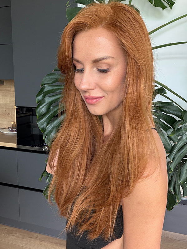 Copper red wig in color “NICOLE KIDMAN” (long)