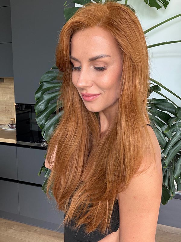 Copper red wig in color “NICOLE KIDMAN” (long)