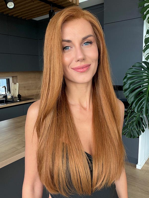 Copper red wig in color “NICOLE KIDMAN” (long)