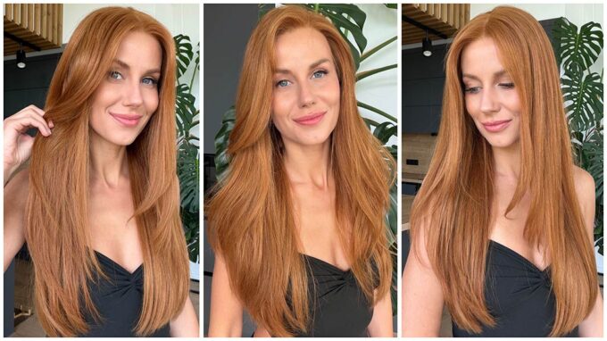 Copper red wig in color “NICOLE KIDMAN” (long)