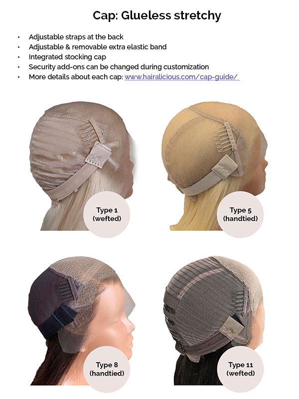 extra thin glueless stretchy cap grid 12