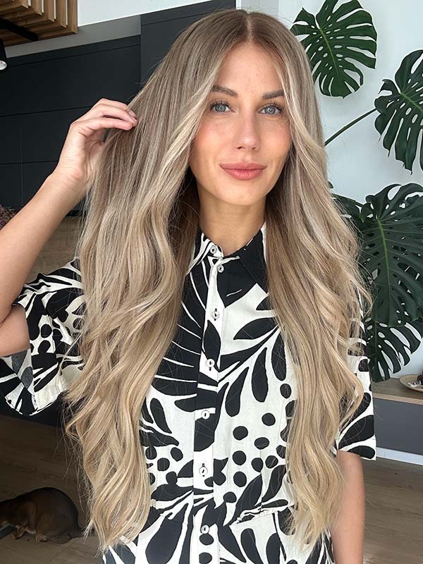 Face framing glueless wig KHLOE KARDASHIAN extremely long 3