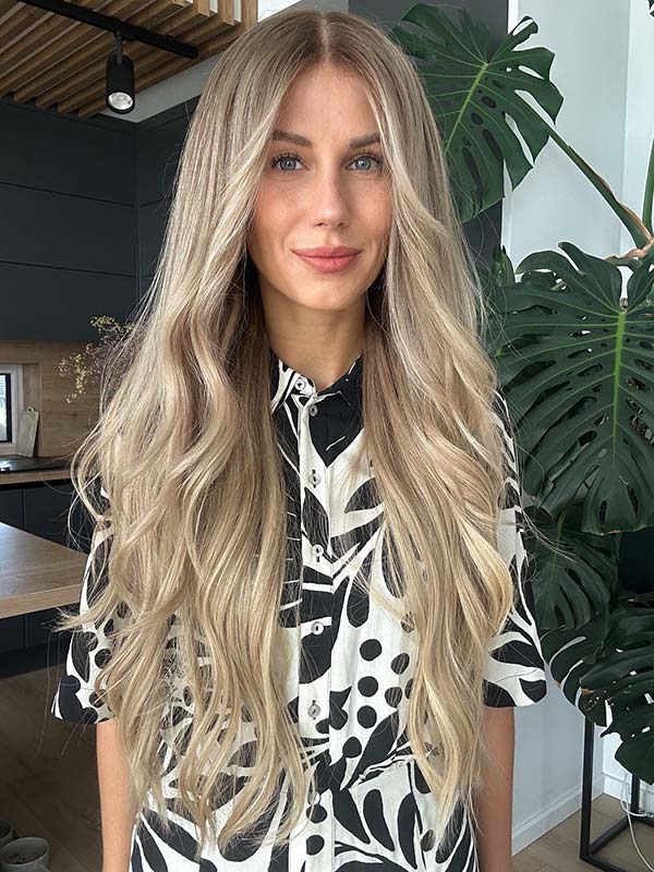 Face framing glueless wig KHLOE KARDASHIAN extremely long 4