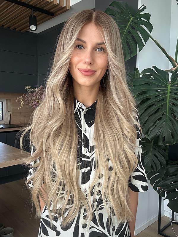 Face framing glueless wig KHLOE KARDASHIAN extremely long 5