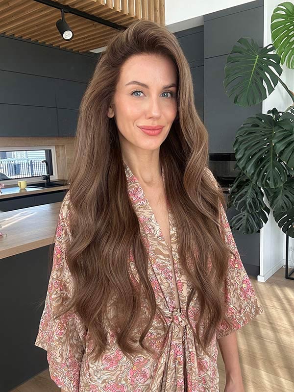 Real human hair wig in color "JENNIFER LOPEZ" (extremely long)