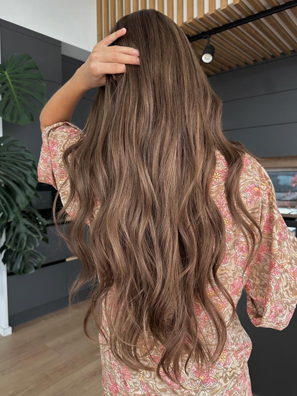 Real human hair wig in color "JENNIFER LOPEZ" (extremely long)