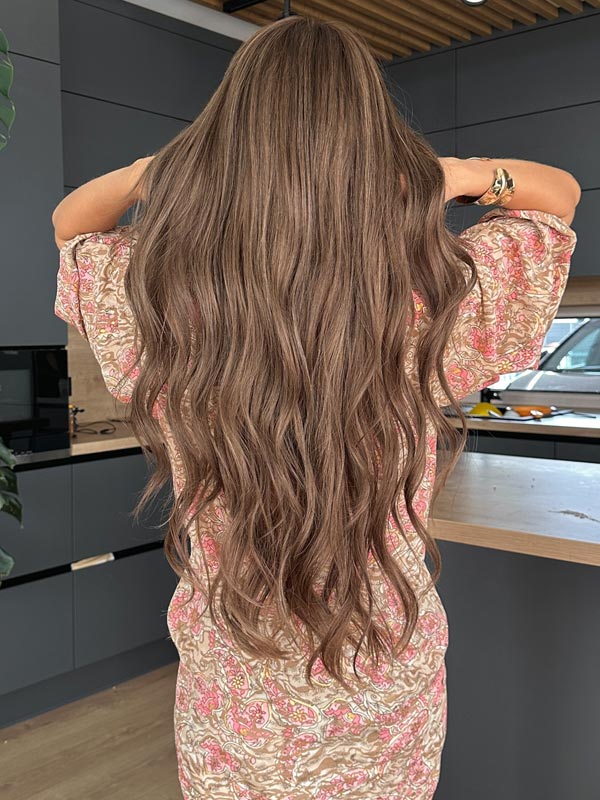 Real human hair wig in color "JENNIFER LOPEZ" (extremely long)