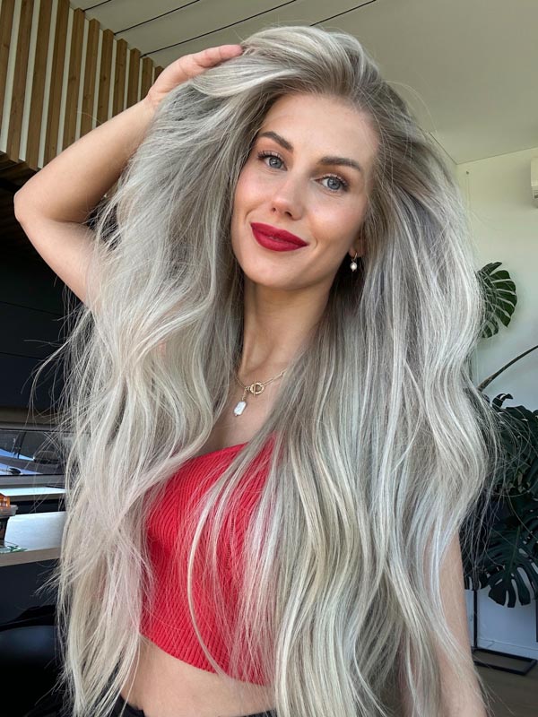 Icy Blonde wig MEGAN FOX extremely long 2