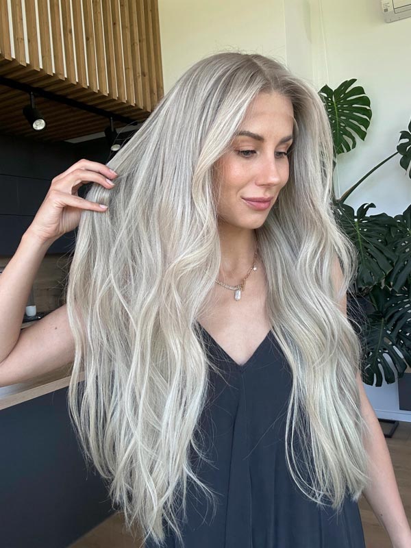 Icy Blonde wig MEGAN FOX extremely long 6