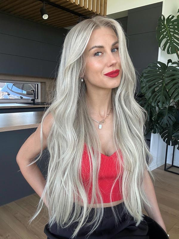 Icy Blonde wig MEGAN FOX extremely long 8