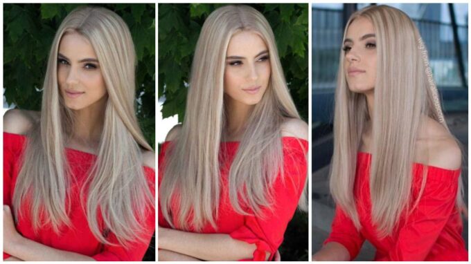 Lace front silk top wig in color "ELSA HOSK" (long)