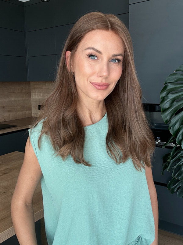 limited edition virgin dark blond baby fine hair wig mid length 7