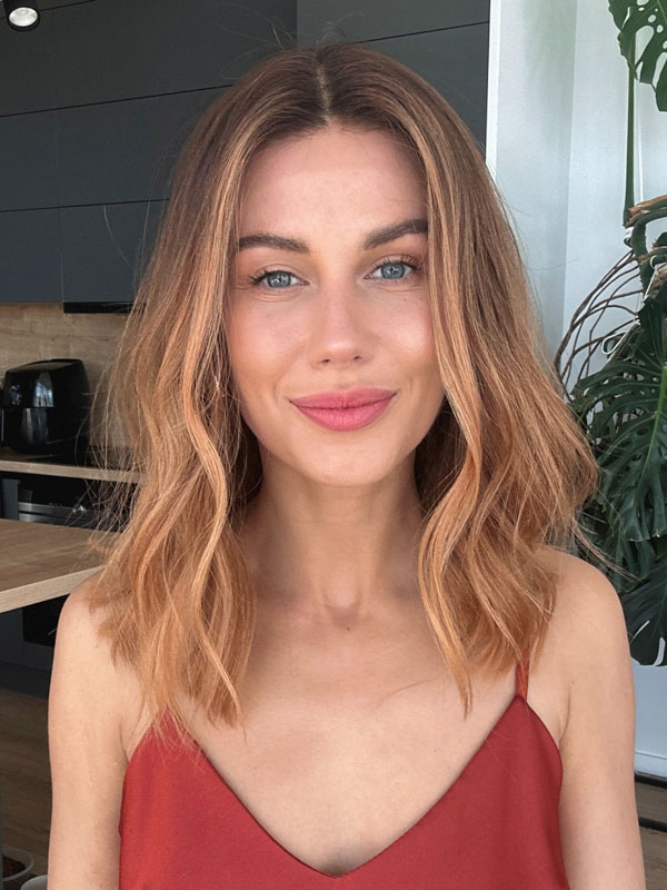 Natural hair wig ARIANA GRANDE long bob 7