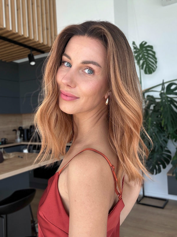 Natural hair wig ARIANA GRANDE long bob 9