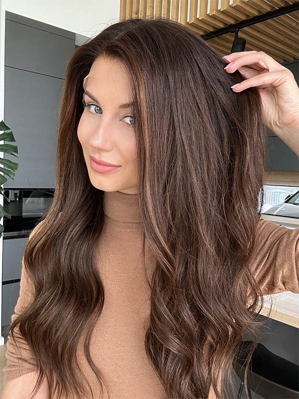 glueless frontal wig selena gomez long 10