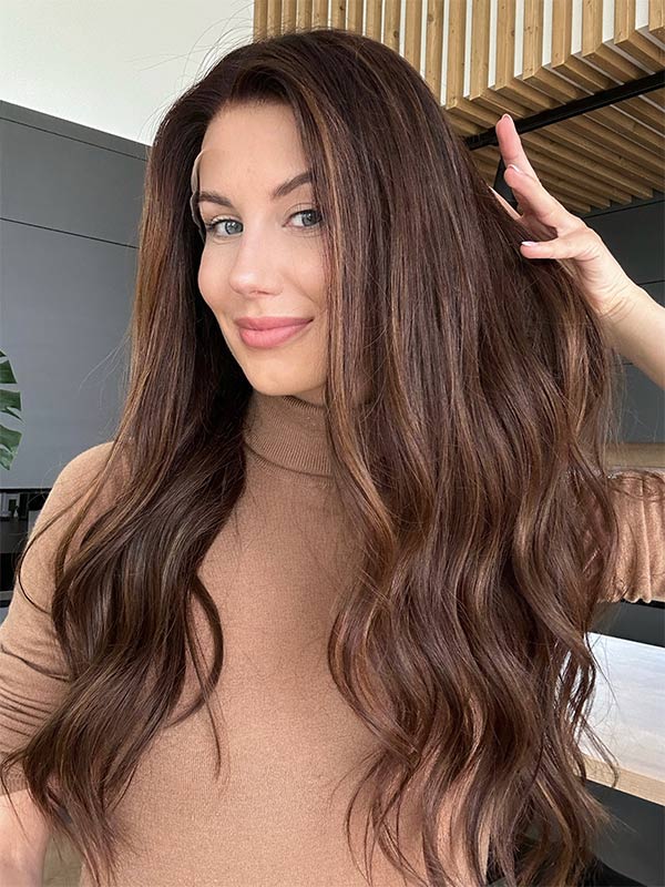 glueless frontal wig selena gomez long 3