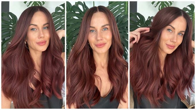 dark red wig dua lipa mid length 1