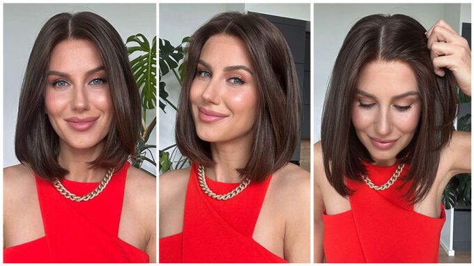 Real human hair wig in color “MEGHAN MARKLE” (long bob)