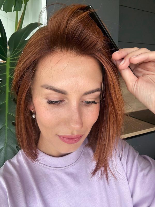 Red wig MADELAINE PETSCH short bob 13