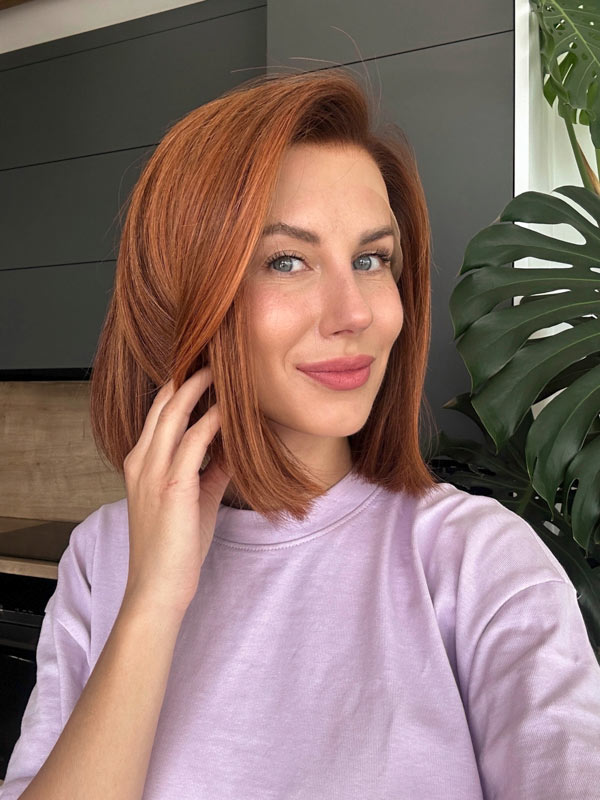 Red wig MADELAINE PETSCH short bob 5