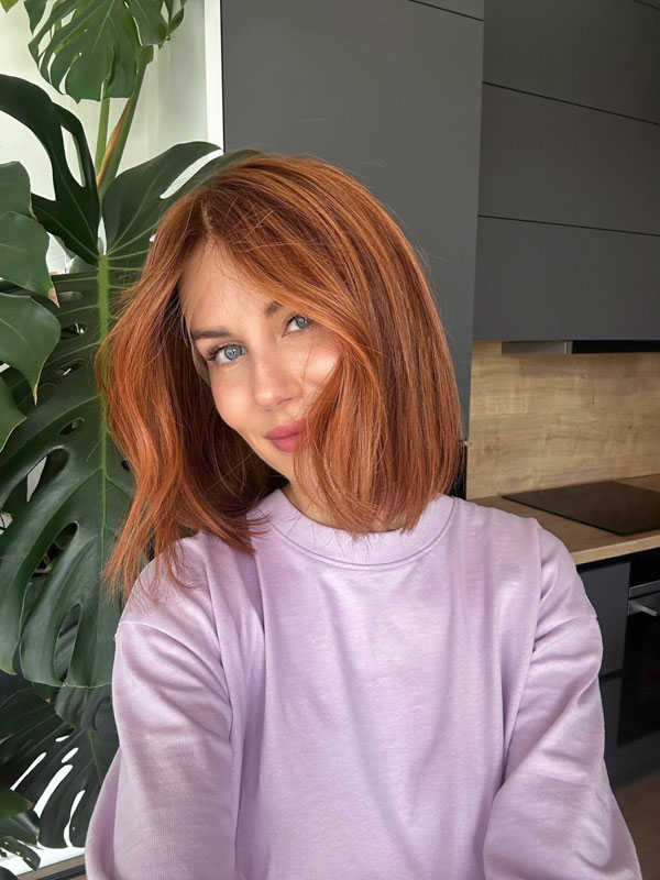 Red wig MADELAINE PETSCH short bob 7