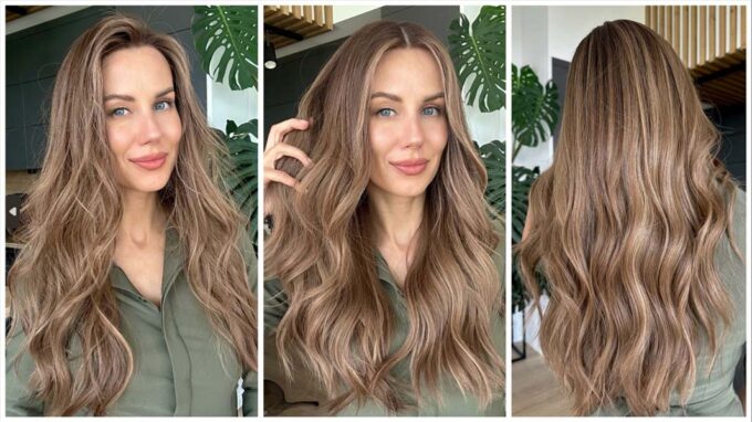 Pretty lace front silk top wig in color "SOFIA VERGARA" (long)