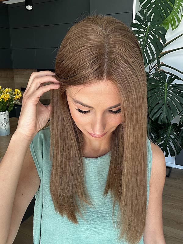 virgin wheat blond baby fine hair wig 9
