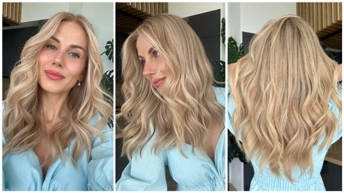 warm balayage wig romee strijd grid