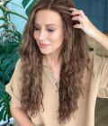 Wavy human hair wig in color "JENNIFER LOPEZ" (long)